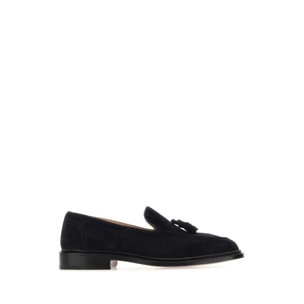 Tricker's Men Navy Blue Suede Elton Loafers